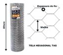 Ver imagem 5 de TELA HEXAGONAL GALINHEIRO TAG MALHA 2" FIO BWG 18 (1,24mm) RL 25X1,0m