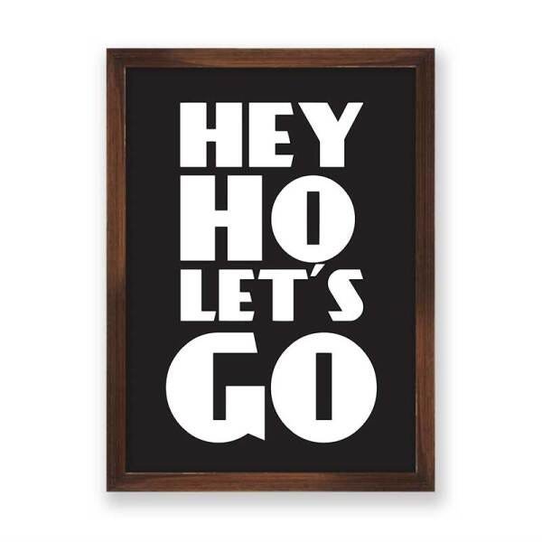 Quadro Decorativo A4 Banda Ramones Hey Ho! Let's Go