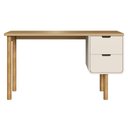 Ver imagem 7 de Mesa Escrivaninha 136cm 2 Gavetas Pé Madeira Luara Hanover/Off White A10 - Mpozenato