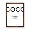 QUADRO COCO CHANEL - A2-594X420mm - Clean 2cm-Madeira Escura - 1