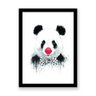 Quadro Decorativo Panda Palhaço - A3-420X297mm - Clean 2cm-Preta - 1