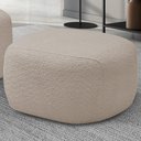 Ver imagem 2 de Puff Decorativo Orgânico para Sala de Estar Living Barolo L06 Bouclê Bege - Lyam Decor