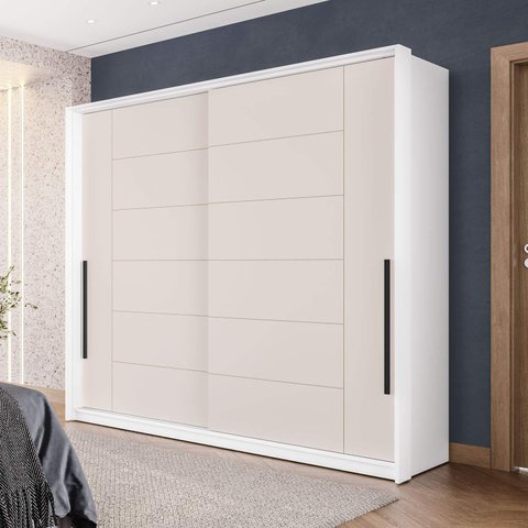 Guarda Roupa 180,1cm com 2 Portas de Correr e 2 Gavetas 240844 Lisboa Politorno Móveis