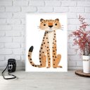 Ver imagem 2 de Quadro Arte Infantil Oncinha 33x24cm - com Vidro:moldura Branca