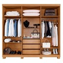 Ver imagem 2 de Guarda Roupa Millano Ripado 6 Portas Benetil Cinamomo/off White