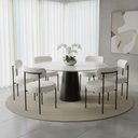 Ver imagem 1 de Cadeira Sala de Jantar Margara Kit 6 em Aço Preto Bouclê D03 - D'Rossi
