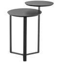 Ver imagem 4 de Kit Mesa de Centro e Mesa Lateral para Sala Pés Metálicos Dari A03 Nero Preto - Lyam Decor