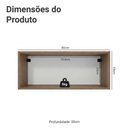 Ver imagem 2 de Armário Aéreo para Quarto 80 cm Nicho Aberto Rustic Neo Madesa