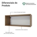 Ver imagem 3 de Armário Aéreo para Quarto 80 cm Nicho Aberto Rustic Neo Madesa