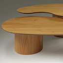 Ver imagem 2 de Mesas de Centro Orgânica Vincent 135x60 Freijó Modelar Art Moveis Trio de Mesas Lateria Cone Cilindr