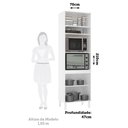 Ver mais imagens de Paneleiro 70cm 3 Portas e 2 Nichos para Forno Microondas Dora Luciane Móveis