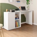 Ver imagem 4 de Escrivaninha Clyn 140cm Branco Fosco - Sallar Home