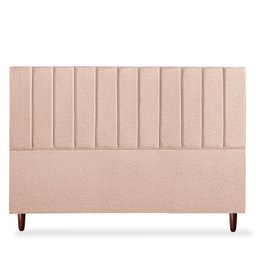 Cabeceira Estofada Cama Box King Carla 195cm Linho:rosê - 1
