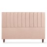 Cabeceira Estofada Cama Box King Carla 195cm Linho:rosê - 1