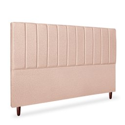 Cabeceira Estofada Cama Box King Carla 195cm Linho:rosê - 3