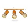 Luminária Lustre Trilho Régua em Madeira 40cm 3 Lâmpadas - 2