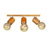Luminária Lustre Trilho Régua em Madeira 40cm 3 Lâmpadas - 1