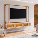 Ver imagem 1 de Painel para Tv até 75 Polegadas Austen com Led Mel/off White - Viero Móveis