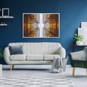 Ver imagem 1 de Quadro Arquitetura Espelhos 120x80 Cm Tecido Canvas