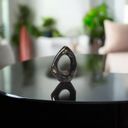 Ver imagem 5 de Escultura Decorativa de Cerâmica para Sala Viena Preto e Dourado Ébano