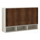 Ver imagem 1 de Armário 120cm 2 Portas C/Nicho Lis Legno Crema C/Nogueir
