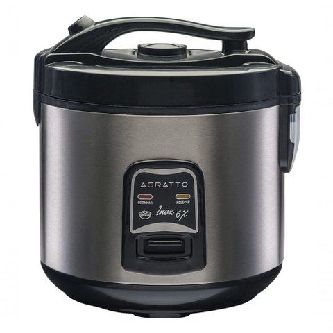 Panela Elétrica de Arroz Modelo PAI6X 6 Xícaras 400W com Visor de Vidro Inox 110V