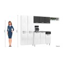 Ver imagem 4 de Cozinha de Aço Compacta Rubi 10 Portas 1 Gaveta Smart Branco/preto - Telasul