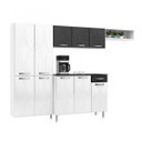 Ver imagem 2 de Cozinha de Aço Compacta Rubi 10 Portas 1 Gaveta Smart Branco/preto - Telasul