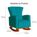 Ver imagem 7 de Kit Poltrona Balanço Melinda e Puff Jade Suede