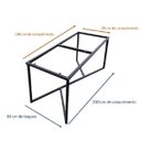 Ver imagem 6 de Pé para Mesa de Jantar Estilo Industrial - Ferro em Preto Eletrostático