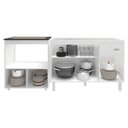 Ver imagem 5 de Cozinha Armário Balcão Gabinete de Pia Aline 120 Cm e Balcão Evelyn para Fogão Cooktop 4 Bocas e For