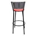 Ver imagem 3 de Banqueta Alta Ratan Hawai Preta  