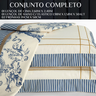Conjunto Cama Queen Size Laurence 100%algodão Super Luxuoso Porcelana:azul - 3
