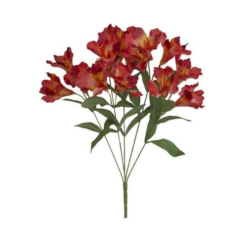 Flores artificiais Buquê Artificial de Astromélia Vermelho|Linha permanente  Formosinha | MadeiraMadeira