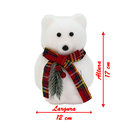 Ver imagem 4 de Enfeite Natalino Ursinho Polar com Cachecol Xadrez 17 cm