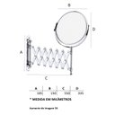 Ver imagem 2 de Espelho Ep-l 6 - Pantográfico Redondo - E6525 - Cromado