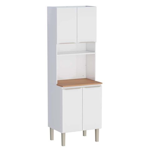 Torre Quente de Aço para Micro-ondas com Tampo 67cm Flora Cozimax Branco