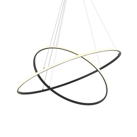 Lustre Pendente Nordecor Inverse Redondo 2529 Preto Led Bivolt