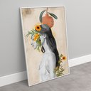 Ver imagem 3 de Quadro Decorativo Mulher Fashion Flores e Frutas Sala Quarto Casa Escritório