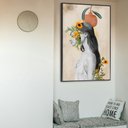 Ver imagem 1 de Quadro Decorativo Mulher Fashion Flores e Frutas Sala Quarto Casa Escritório