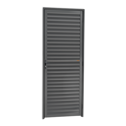 Porta Veneziana Alumínio 80 e. L25 Cinza Brimak