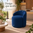Ver imagem 3 de Poltrona Decorativa Yara Suede Sala Estar Quarto Recepção Confortável