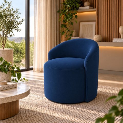Poltrona Decorativa Yara Suede Sala Estar Quarto Recepção Confortável