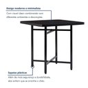 Ver imagem 6 de Mesa de Jantar Dobrável Quadrada 86x86cm com Base de Aço Pop Preto