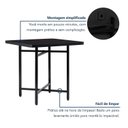 Ver imagem 5 de Mesa de Jantar Dobrável Quadrada 86x86cm com Base de Aço Pop Preto