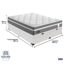Ver imagem 3 de Cama Box Baú Branco e Colchão Berlim Molas Ensacadas Queen Probel