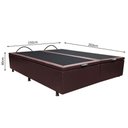 Ver imagem 4 de Base Box Baú para Cama Casal King 192x203cm Bipartido Liz S05 Sintético Marrom - Mpozenato