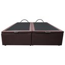 Ver imagem 6 de Base Box Baú para Cama Casal King 192x203cm Bipartido Liz S05 Sintético Marrom - Mpozenato