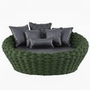 Ver imagem 1 de Chaise Munique Tricô Náutico Jardim Piscina Área Verde Musgo