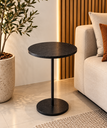 Ver imagem 2 de Mesa Lateral Apoio Tampo e Base em Pedra Natural